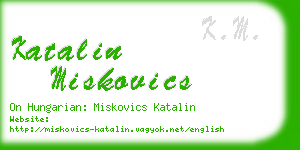 katalin miskovics business card